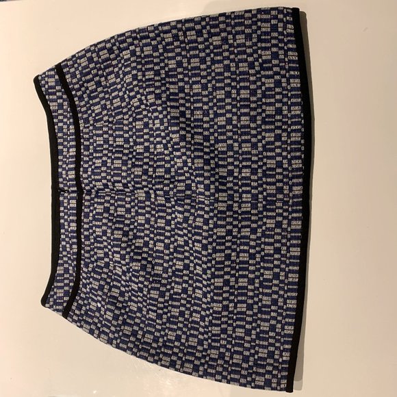 Mini Skirt MARCS Women’s Tweed Geo Gingham Check Size 12 - Picture 3 of 5